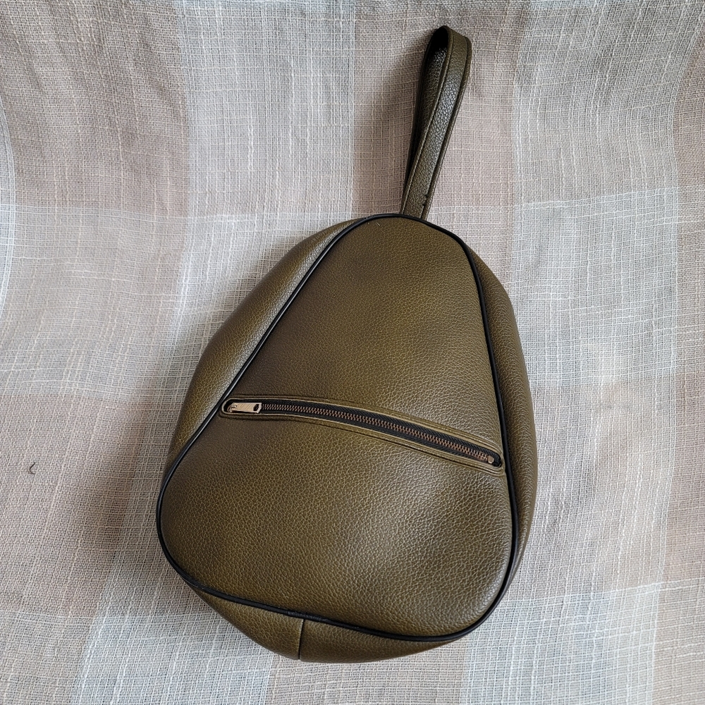 Trye Vintage Mod Funky Eclectic Grandpa Indie Alt Biker Avocado Green Handbag